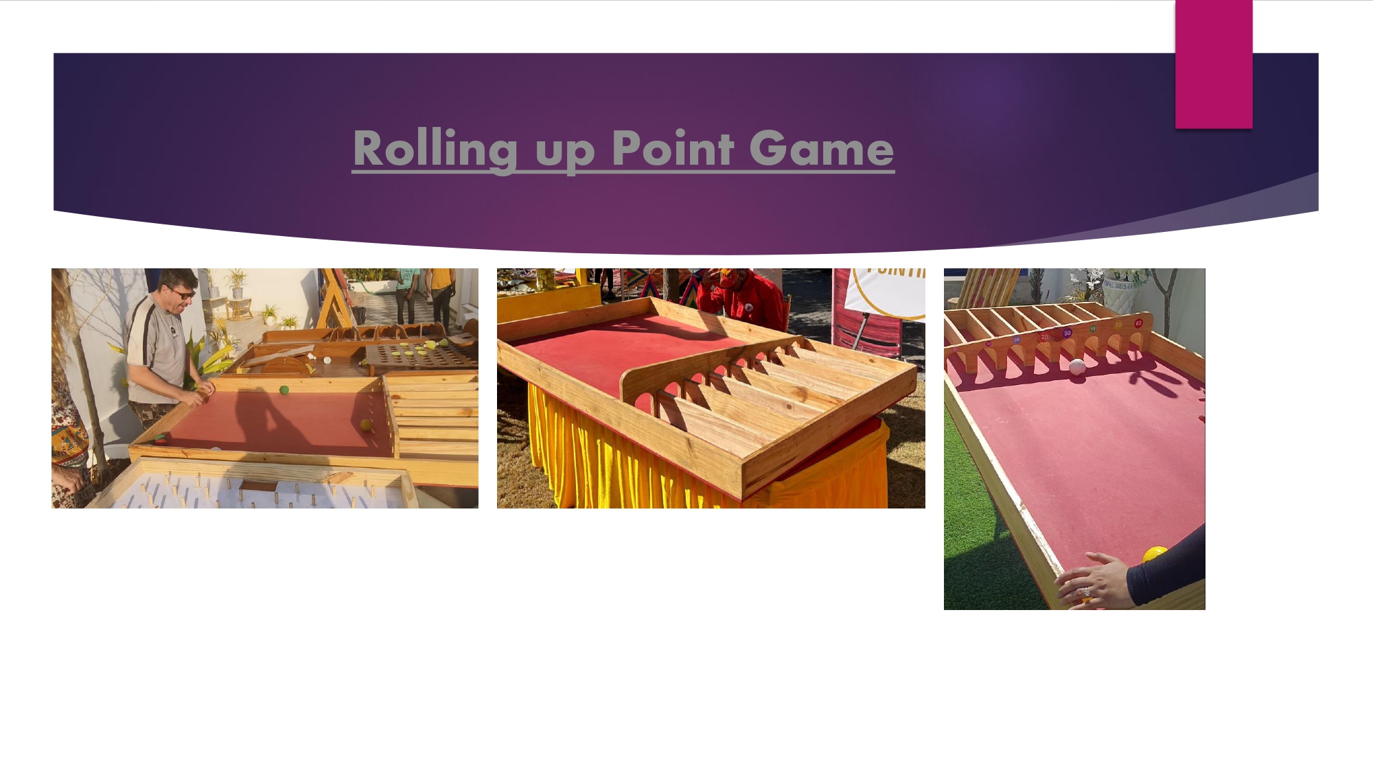 Rolling up Point Game - wooden carnival game rental India - Ahmedabad Event Management